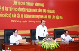 Phó Thủ tướng Trương Hòa Bình làm việc tại Hải Phòng